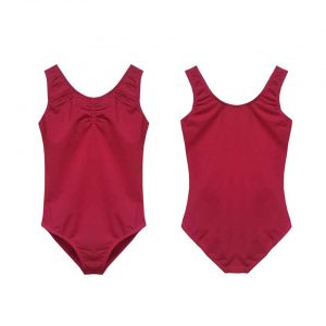 Burgundy Sleeveless Exam Leotard